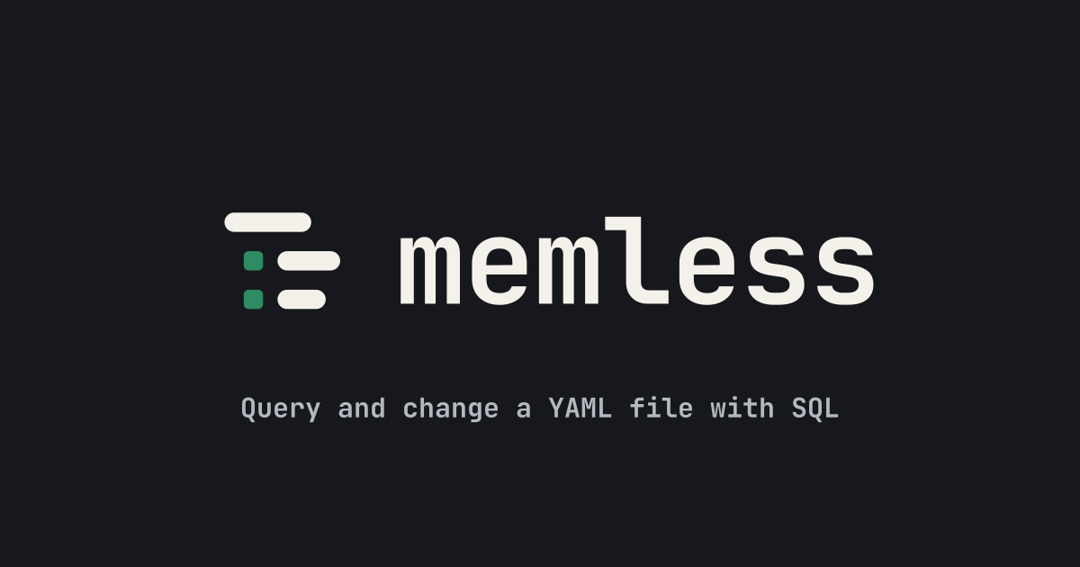 Memless : interroger et modifier un fichier YAML avec SQL